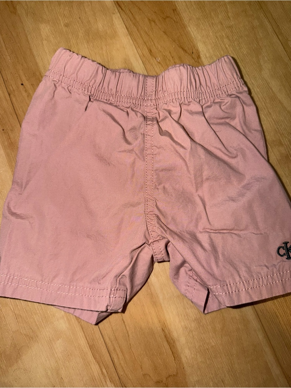 Calvin Klein Dusty Pink Cotton Elastic Waist Shorts